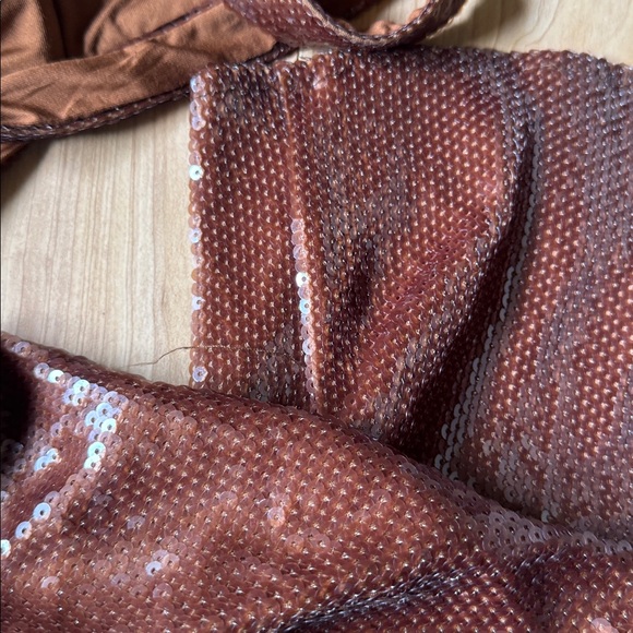 Meshki Brown Sequin Bodycon Dress - Picture 5 of 5